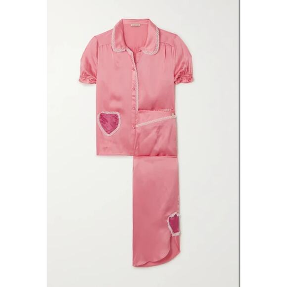 Morgan Lane Lovie Silk Pajama Set in Buttercup Yellow - Picture 1 of 8